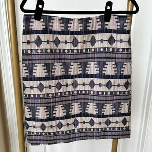 Ann Taylor Beautiful Southwestern Navajo Straight Pencil Skirt 8 Excellent